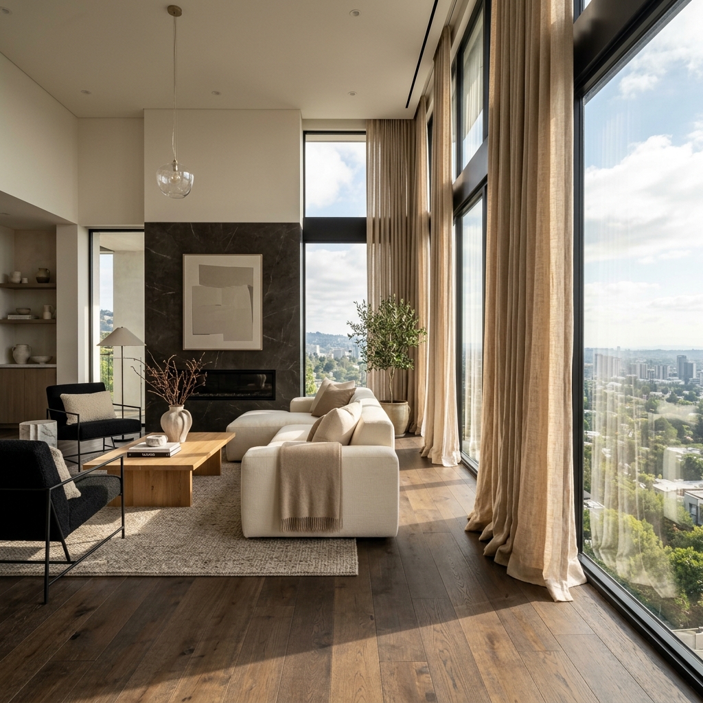 Luxury Drapery Living Room